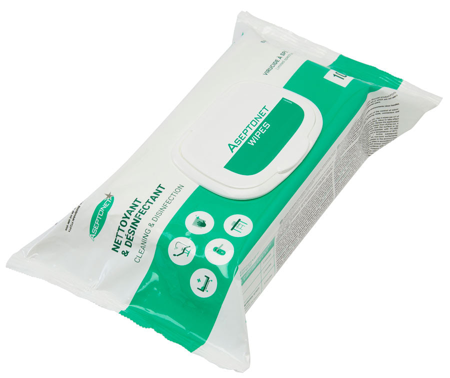 ASEPTONET - Wipes impregnated with a cleaning and disinfectant solution