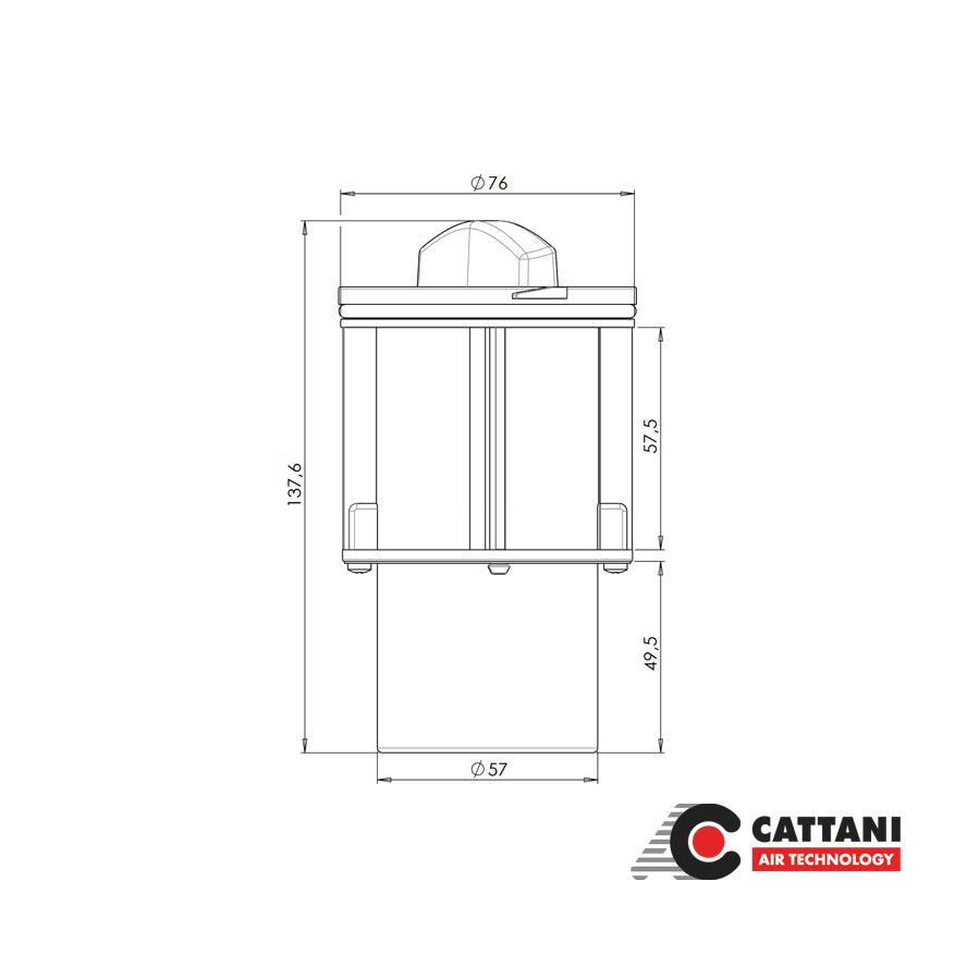 Filtre à sécrétions en acier inoxydable pré-assemblé pour Turbo-Smart - ISO 18 - Cattani - Dental Coop