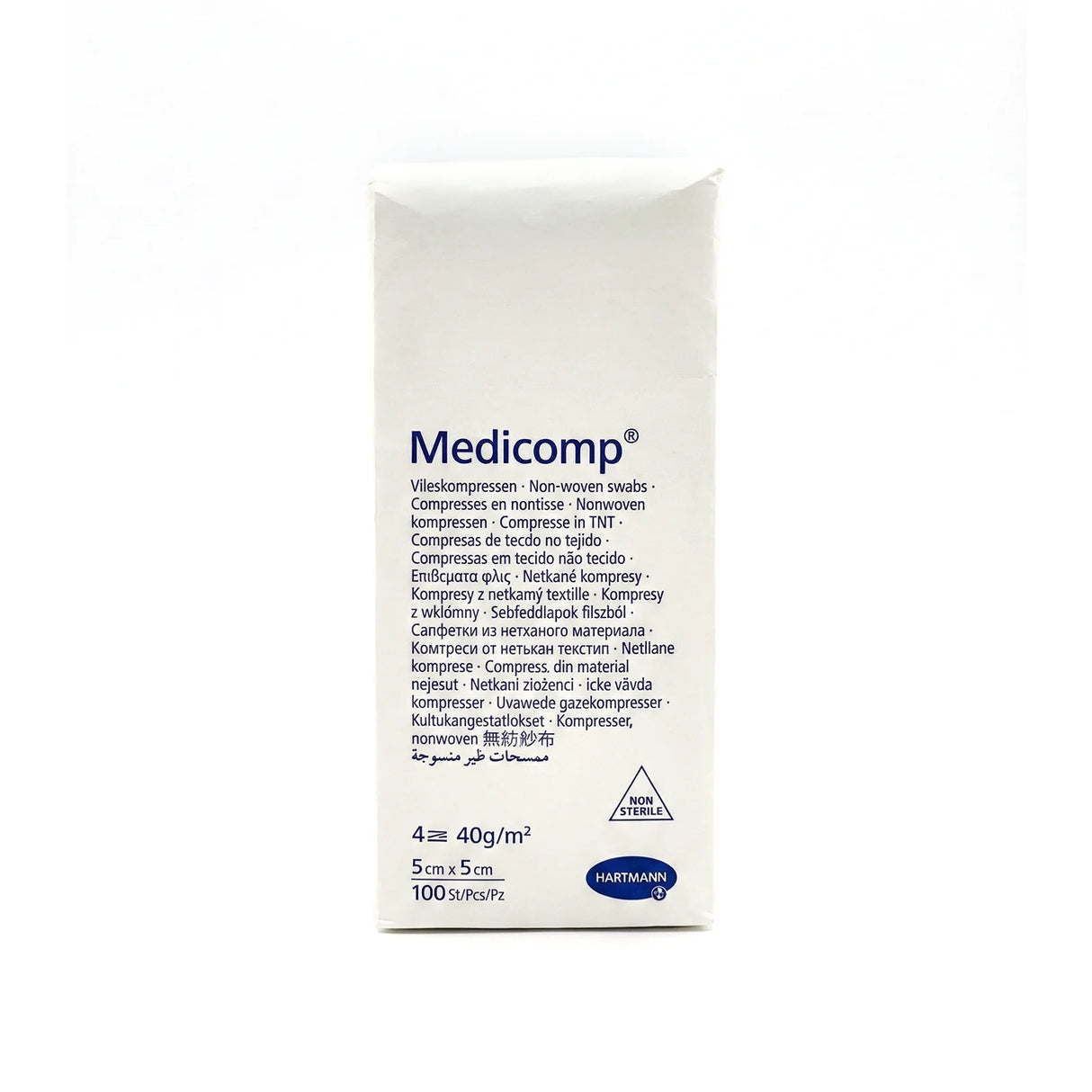 Lot de 100 compresses non tissées non stériles 5x5cm ou 7.5x7.5 cm - Medicomp® Hartmann - ootopfti.com