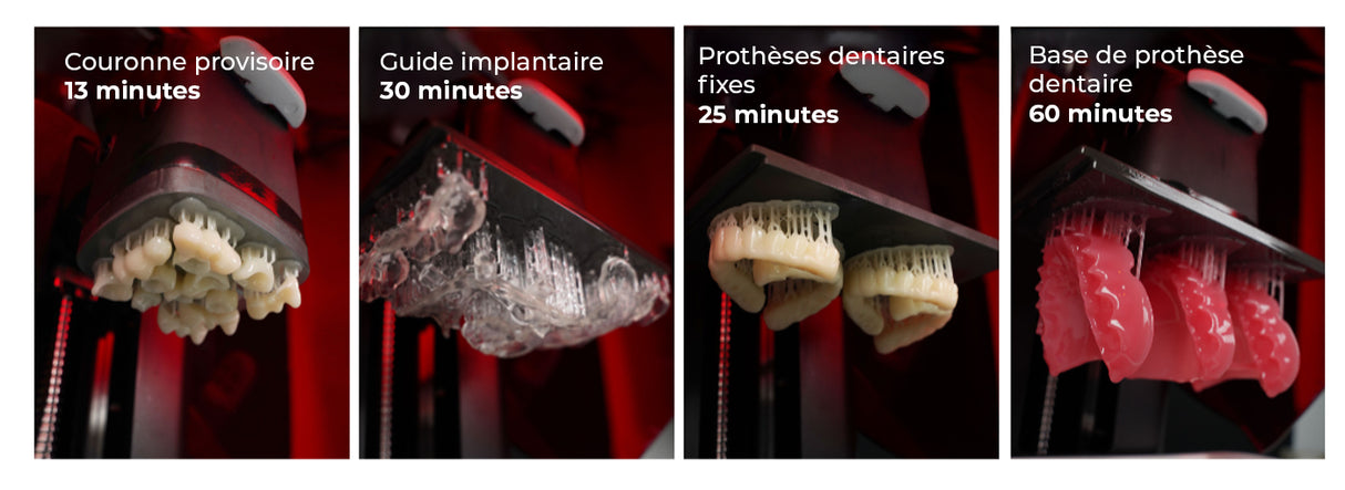 Imprimante dentaire 3D - Edge mini - RAYSHAPE - Couronne provisoire 13 minutes, Guide implantaire 30 minutes, Prothèses dentaires fixes 25 minutes, Base de prothèse dentaire 60 minutes - ootopfti.com