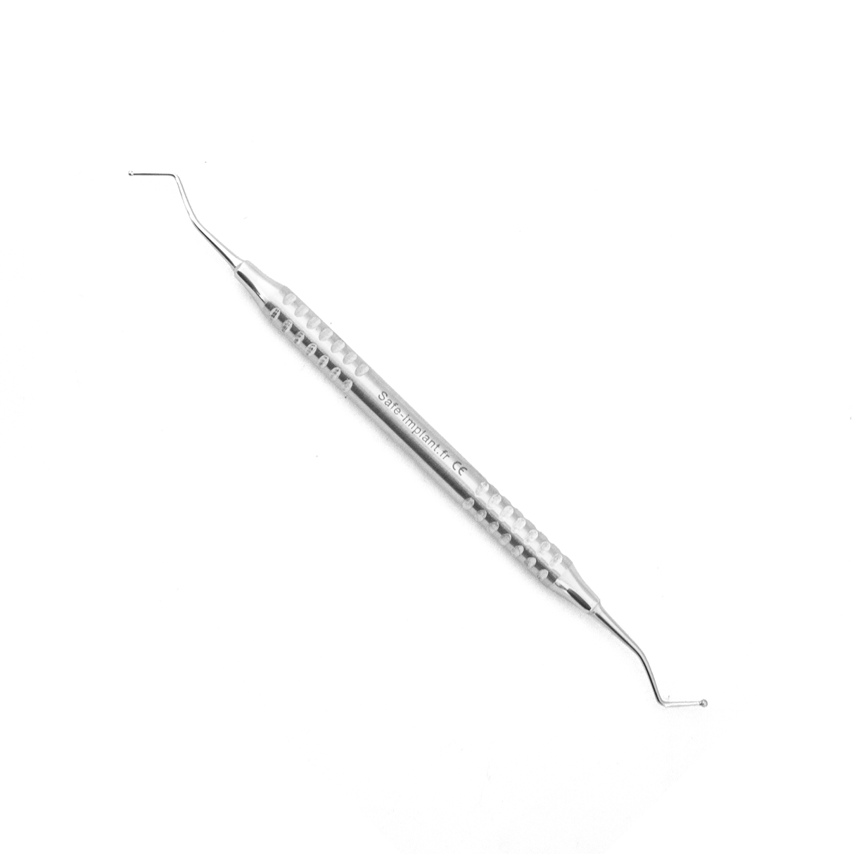 Brunissoir pour condenser, lisser, sculpter et polir les amalgames et composites. 1,5mm-1mm. Stérilisable et désinfectable.