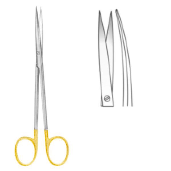 Ciseaux Metzenbaum courbes 16cm carbure de tungstène en pointe - ootopfti.com