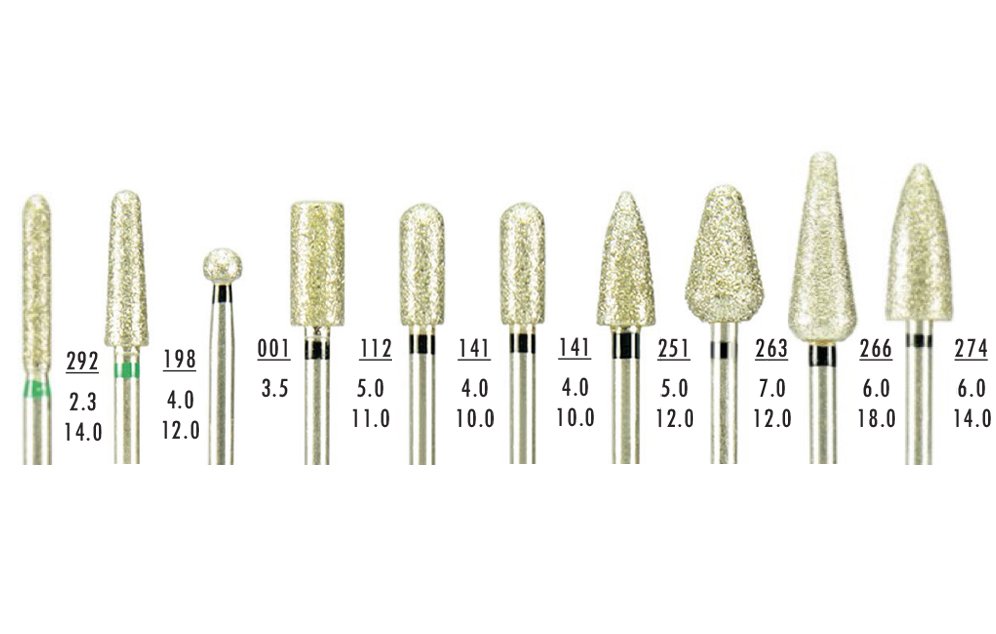 Kit de 10 fraises diamantées HP - ootopfti.com