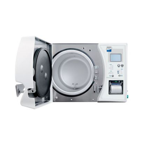 A5 HYGENE est fabriqué dans le respect des standards ISO 9001 et 13485 et de la norme EN13060 qui régit la fabrication des stérilisateurs à vapeur. Indispensable pour toutes structures dentaires à la recherche d'une parfaite stérilisation de tous types de matériels: solides, creux et poreux. Les données de traçabilité des cycles réalisées sont imprimées sur rouleau de papier thermique. Grâce à une émission sonore inférieure aux exigences de la norme (70 dB), il est extrêmement silencieux.