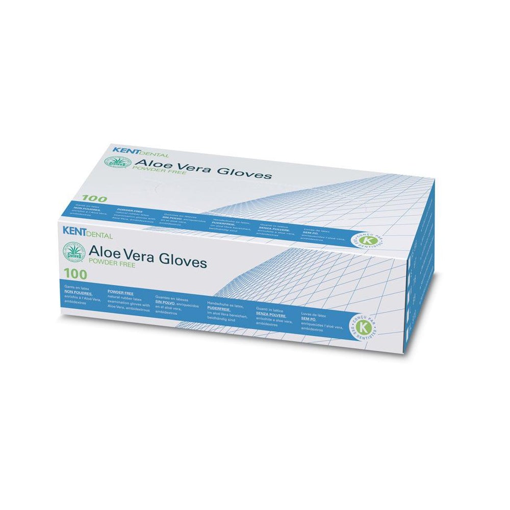 Ungepuderte Latexhandschuhe mit Aloe Vera - Kent Dental