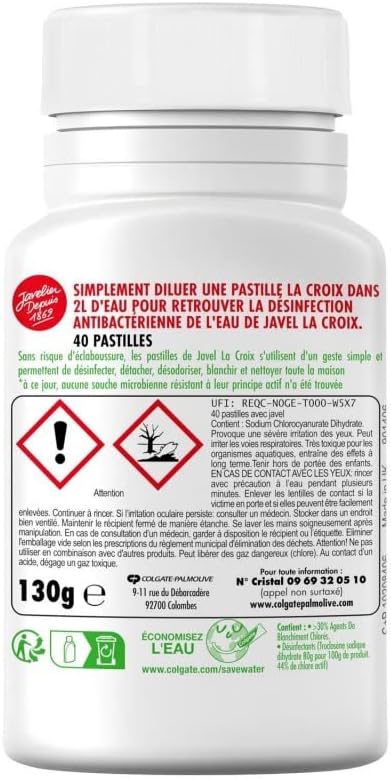 Javel en pastilles - 40 unités par boîte | La Croix - ootopfti.com