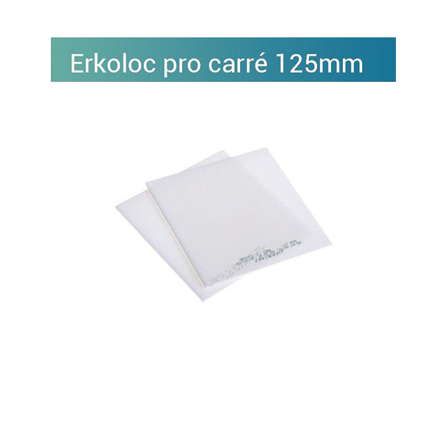 Erkoloc-pro transparant - vierkante plaat 125x125mm semi-rigide