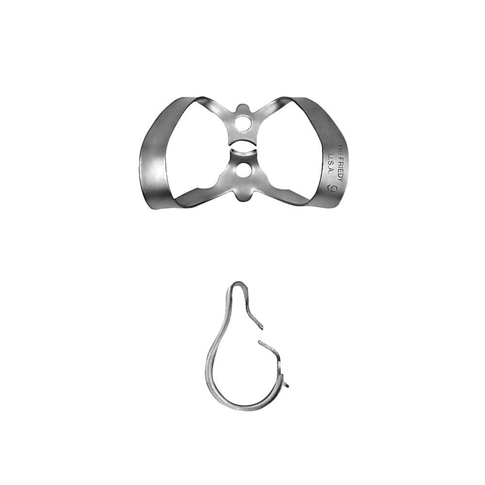 Grampos de dique Satin Steel anterior com aletas - Hu-Friedy® (RDCM9)