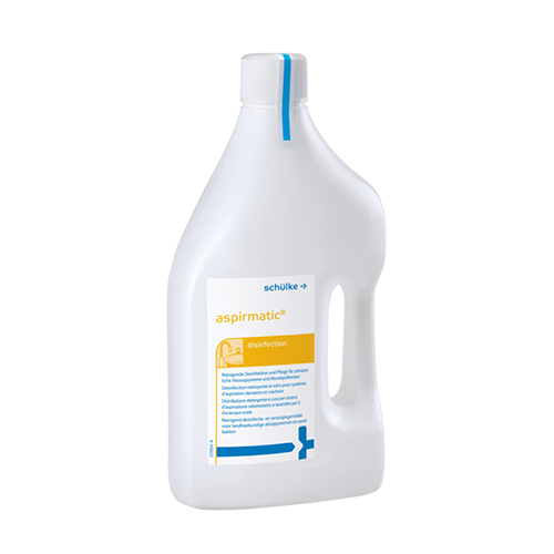 Aspirmatic : solution concentrée non moussante pour la désinfection des systèmes d’aspiration et crachoirs. Haute compatibilité, parfum agréable, biodégradable - ootopfti.com