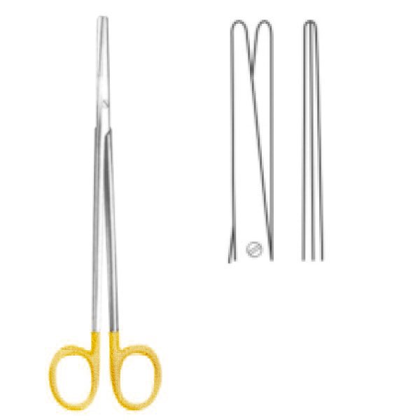 Ciseaux Metzenbaum droits 16cm carbure de tungstène bout rond (mousse) - ootopfti.com