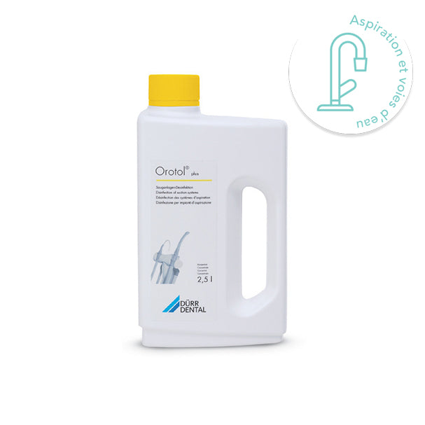 Orotol plus Desinfección de sistemas de aspiración Botella de 2,5 L - DÜRR DENTAL