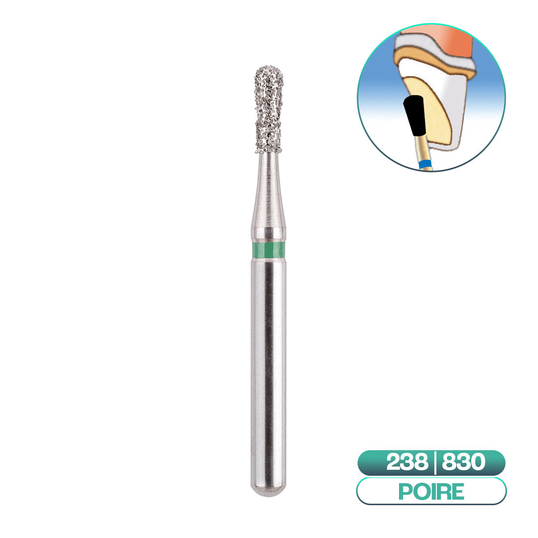 Diamond pear-shaped burs ISO 238 - COOL CUT