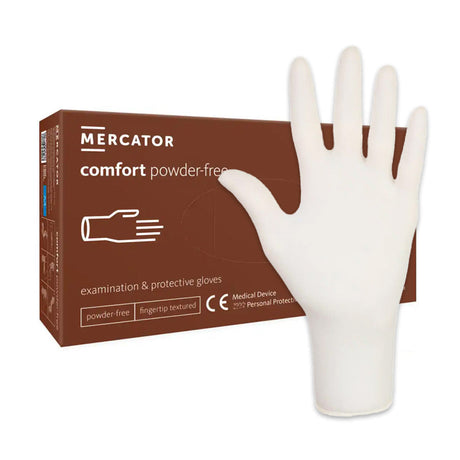 Gants d'examen et de protection x100 -  Latex sans poudre - MERCATOR - Dental Coop - ootopfti.com