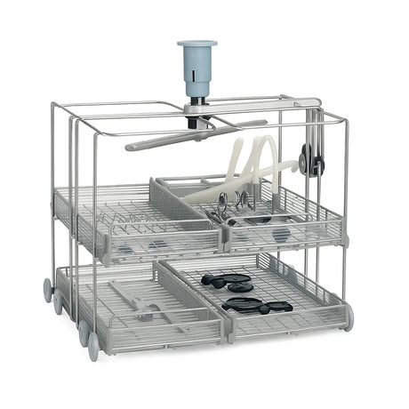 Chariot de lavage SMEG avec bras d’aspersion intégré, pour 4 paniers CSKDIN. Lavage uniforme haute capacité, compatible WD4290-SC-00G - ootopfti.com