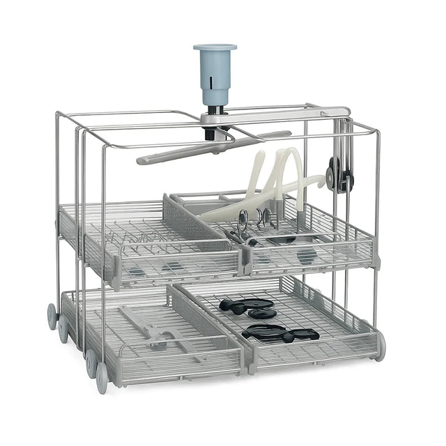 Chariot de lavage SMEG avec bras d’aspersion intégré, pour 4 paniers CSKDIN. Lavage uniforme haute capacité, compatible WD4290-SC-00G - ootopfti.com