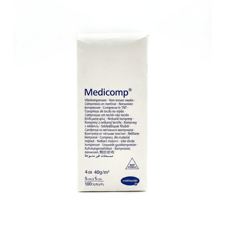 Lot de 100 compresses non tissées non stériles 5x5cm ou 7.5x7.5 cm - Medicomp® Hartmann - ootopfti.com