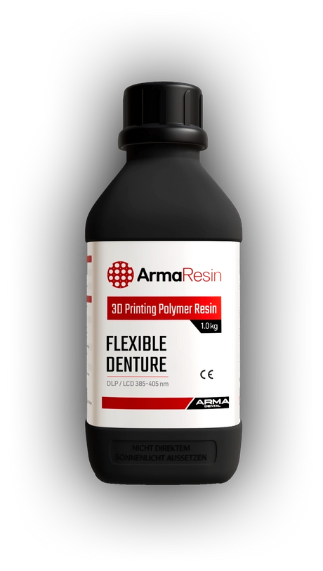 Résine 3D pour prothèses partielles et complètes 1kg - FLEXIBLE DENTURE - ArmaResin - ootopfti.com