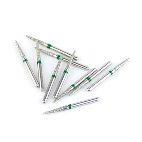 Fraises Diamantée FG x5 - Tête Cône à extrémité plate - Hauteur 19 mm - Iso : 170 - DIAN FONG - Dental Coop