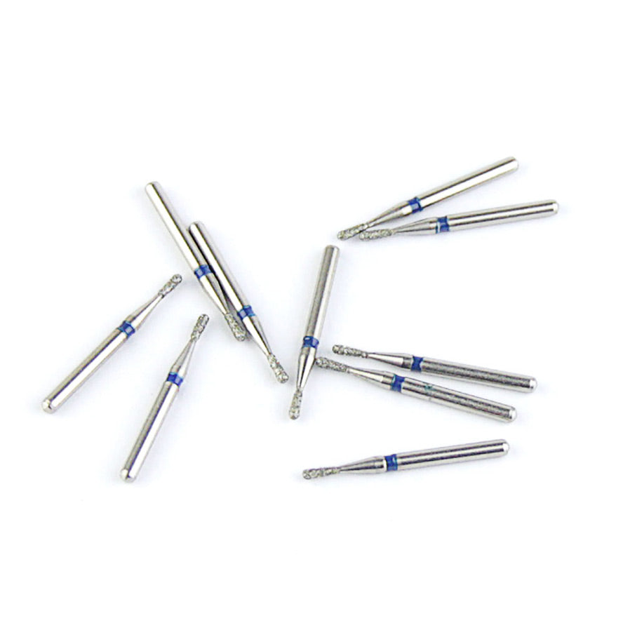 Fraises Diamantée FG x5 - Tête cône à extrémité ronde - Hauteur 19 mm - Iso : 233 - DIAN FONG - Dental Coop