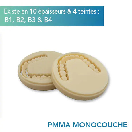 Disque PMMA Monocouche - Teintes B1, B2, B3 & B4 - 10 épaisseurs - HUGE - ootopfti.com