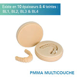 Disque PMMA Multicouche - Teintes BL1, BL2, BL3 & BL4 - 10 épaisseurs - HUGE - ootopfti.com