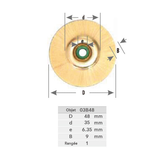 Roues de polissage - Fil de laiton ondulé - Ø 48 mm - DIAN FONG - Dental Coop