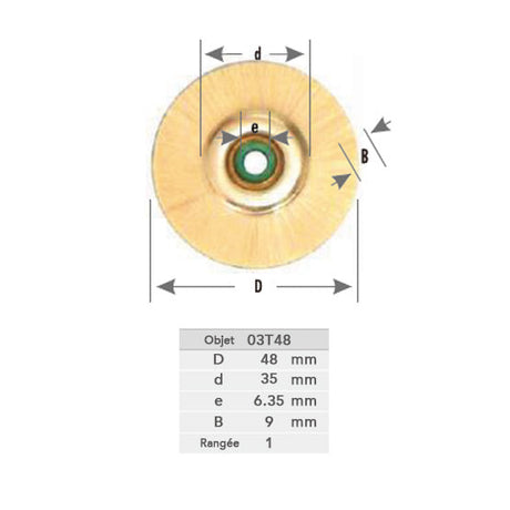 Roues de polissage - Fil de coton - Ø 48 mm - DIAN FONG - Dental Coop
