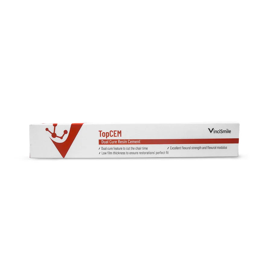 Cemento de resina de curado dual TopCEM x1 jeringa - VINCISMILE
