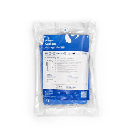 Casaque chirurgicale Stérile - Safe Implant – SMMMS Non-tissé. Grammage : 43 g/m². Tailles disponibles : M, L, XL, XXL - ootopfti.com