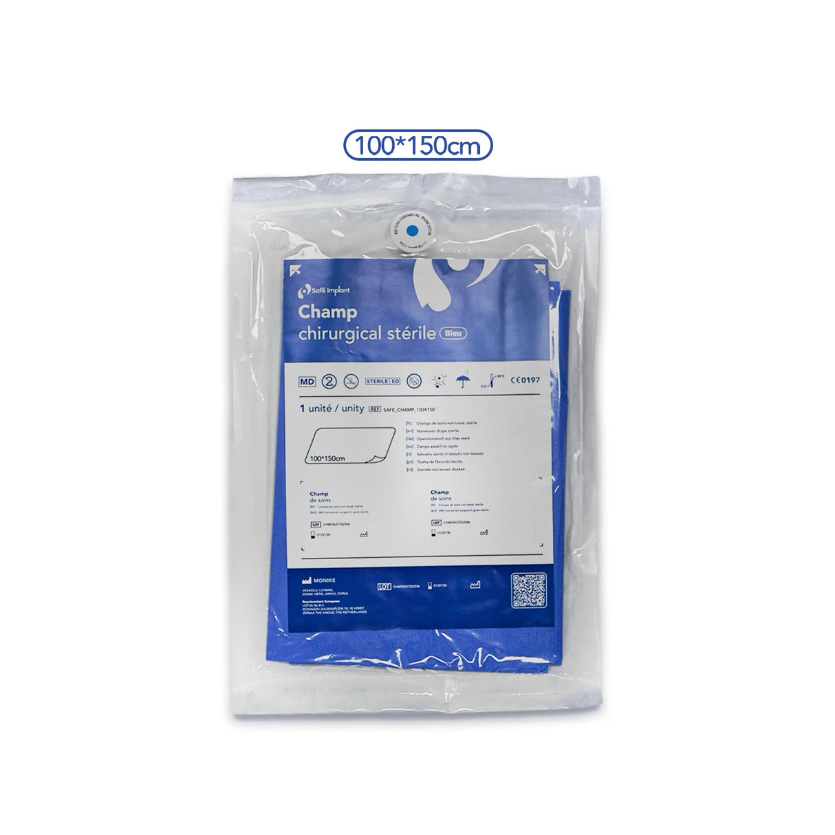 Champ chirurgical stérile Safe Implant 100 x 150 cm – usage médical ou dentaire - ootopfti.com