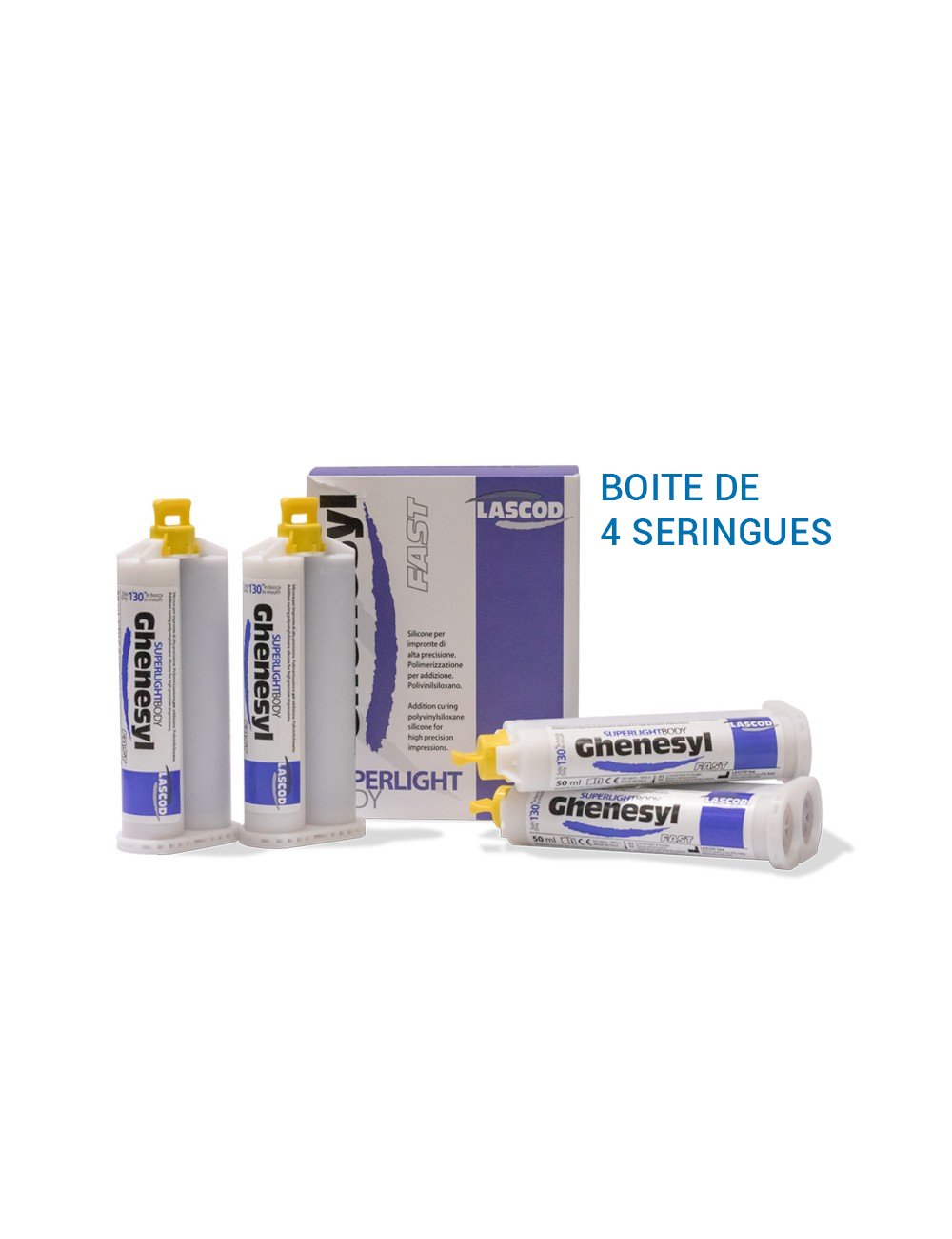 Silicone par addition de grande précision Ghenesyl SUPERLIGHT™ LITE boite 4 cartouches de 50 ml - ootopfti.com