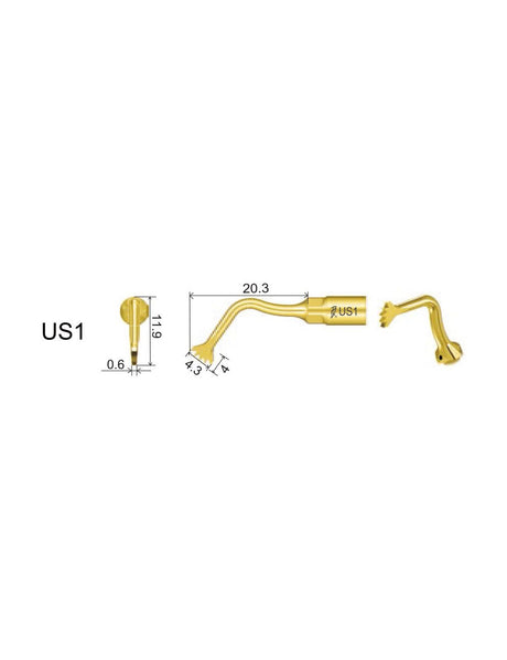 Insert US1 pour chirurgie piezo - WOODPECKER - ootopfti.com