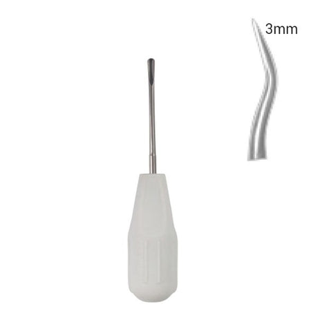 Elévateur luxateur à contre angle 3mm manche silicone - ootopfti.com