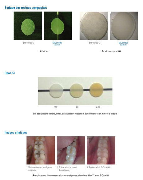 EsCom100 - A3 - 1x 4g Résine composite nano-hybride restauratrice photopolymérisable - ootopfti.com