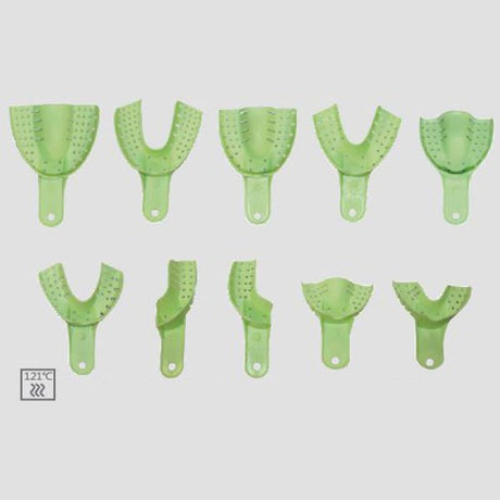 Lot de 10 porte-empreintes perforés autoclavables en plastique - ootopfti.com