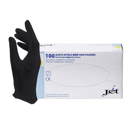 Gants noirs en nitrile médical non poudrés - ootopfti.com