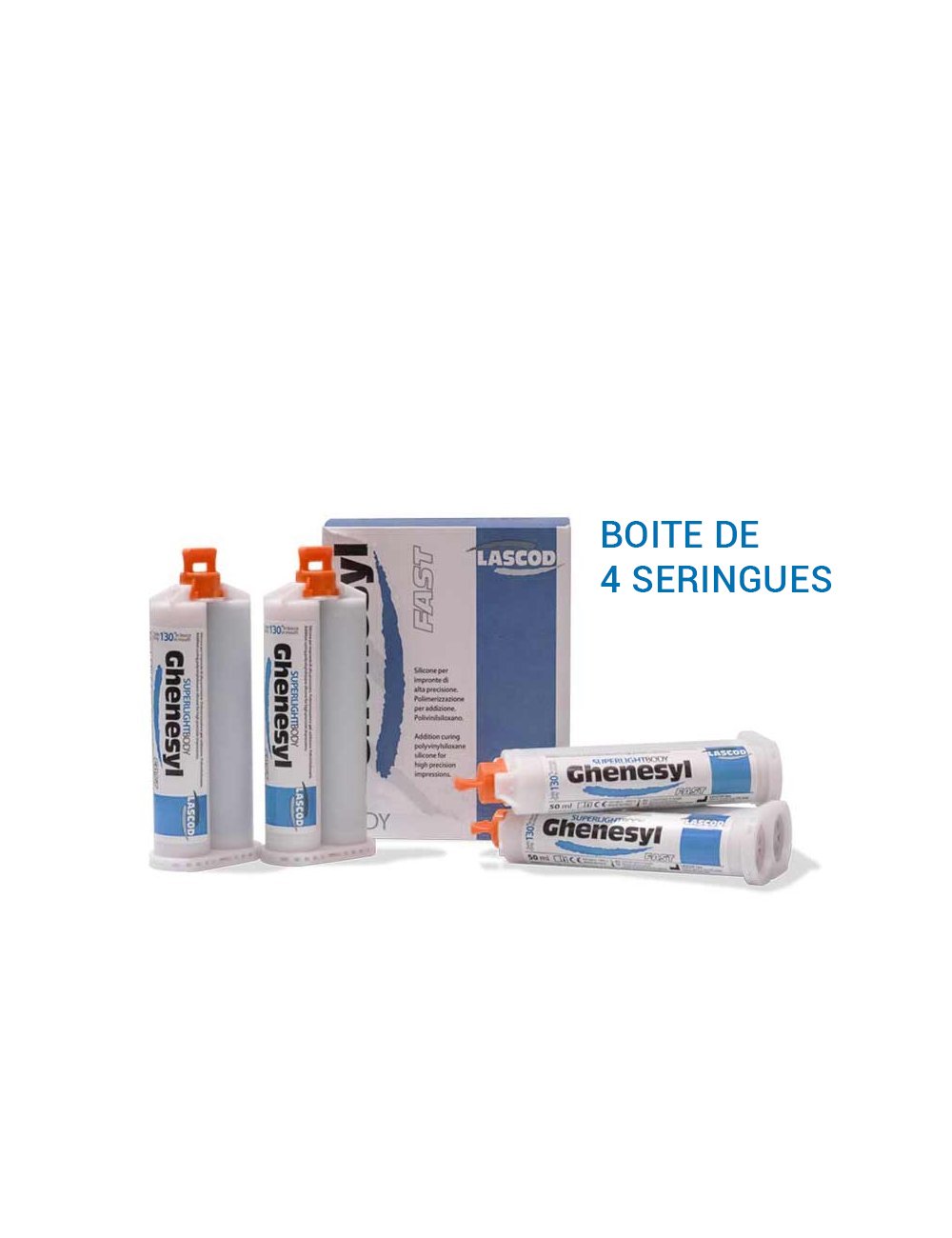 Silicone par addition de grande précision Ghenesyl LIGHT™ LITE : boite 4 cartouches de 50 ml - ootopfti.com