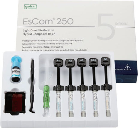 Escom 250 - 5 seringues de 4g  Résine composite nano-hybride restauratrice photopolymérisable - ootopfti.com