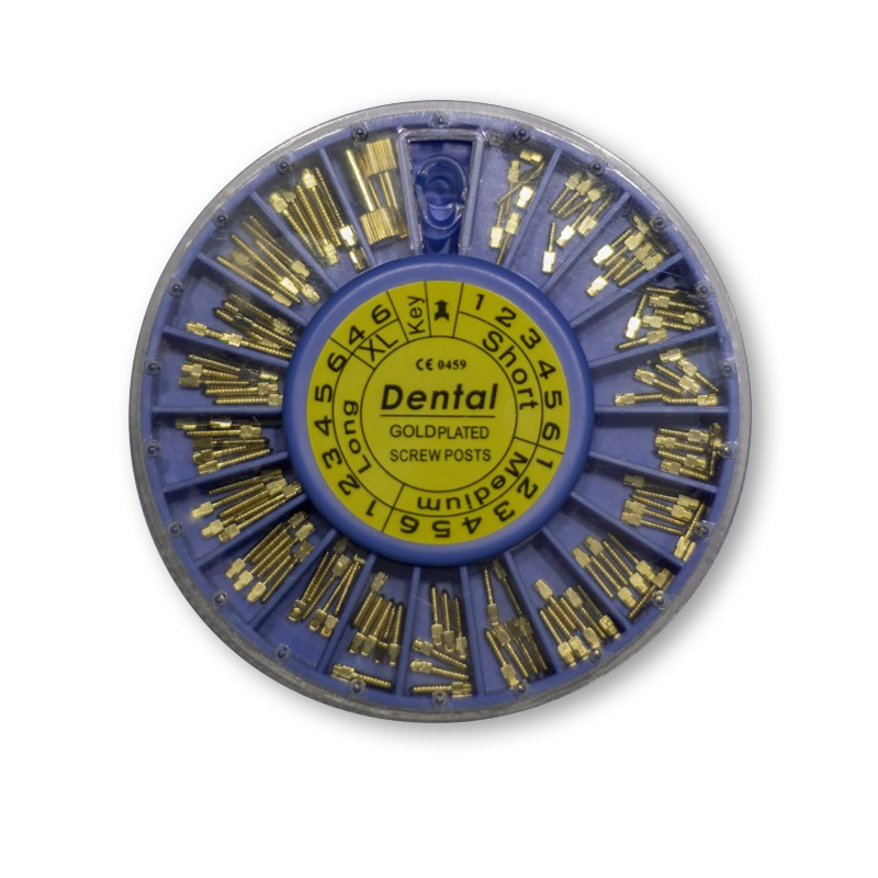 Coffret de 120 Screw Posts  plaqué or - coffret rosace 120 pièces - ootopfti.com