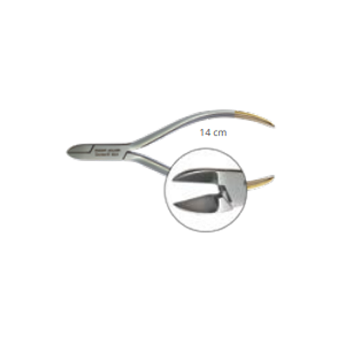 PINCE COUPANTE A TRANCHANTS OBLIQUES - Mors Carb. Tungsten - 14 cm  - ACTEON - ootopfti.com