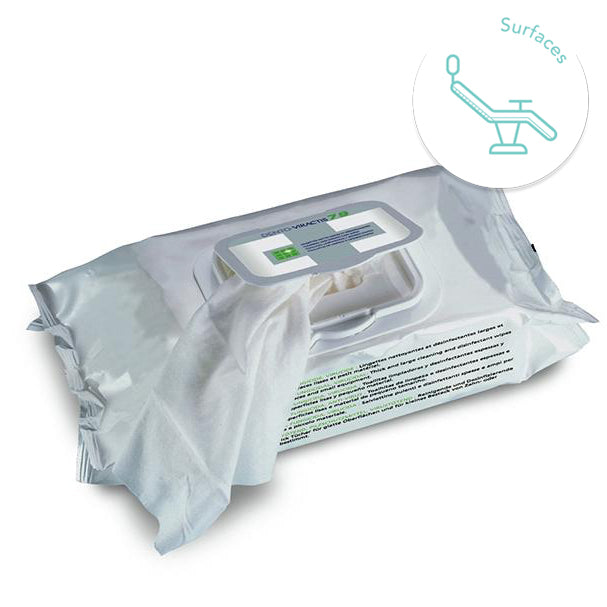 Wipes x 100 - 18 x 20 cm - DENTO-VIRACTIS 79