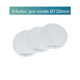 Erkoloc-pro transparente - placa redonda 120mm semi-rígida