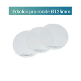 Erkoloc-pro transparente - placa redonda 125mm semi-rígida