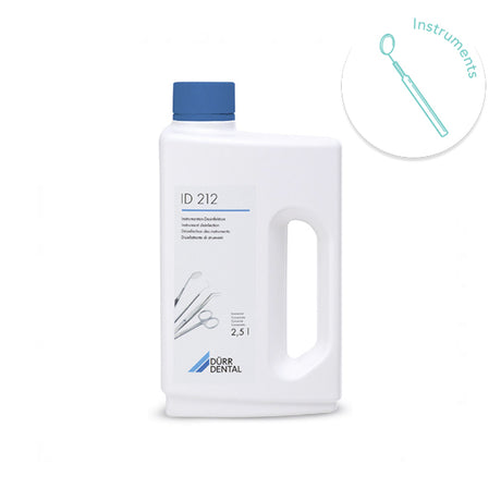 ID 212 – Concentré désinfectant sans aldéhyde 2,5 L. Idéal pour instruments médicaux, même en caoutchouc ou silicone. Utilisable en bac à ultrasons. Conforme normes EN - ootopfti.com