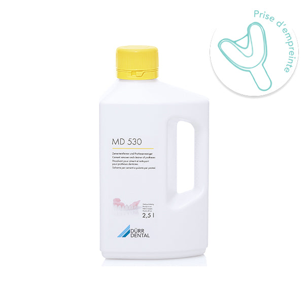 MD 530 Dürr Dental 2,5 L – Nettoyant prêt à l’emploi pour prothèses, bridges, couronnes. Élimine tartre, ciments et oxydes. Compatible ultrasons - ootopfti.com