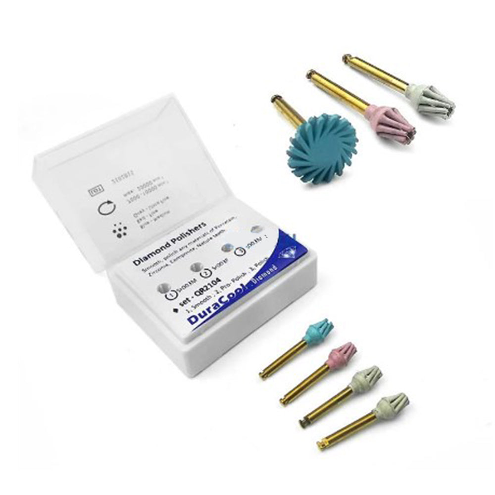 Kit de 4 polidores diamante compostos, cerâmicos e zircónia - DuraCool
