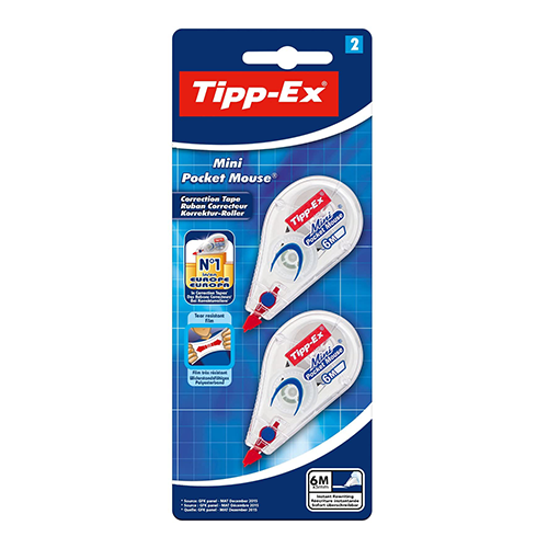 Tipp-Ex Mini Pocket Mouse Korrekturband - 6 m x 5 mm, 2er Blister