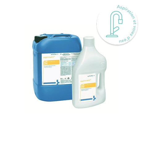 Aspirmatic : solution concentrée non moussante pour la désinfection des systèmes d’aspiration et crachoirs. Haute compatibilité, parfum agréable, biodégradable - ootopfti.com
