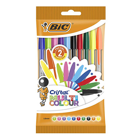 BIC Cristal Multicolour Stylos-bille - couleurs assorties - ootopfti.com