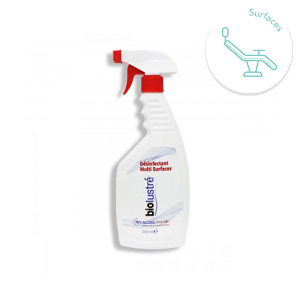 Biolustré Spray 500 ml : désinfectant prêt à l’emploi pour surfaces non poreuses. Formule douce, efficace contre virus, bactéries et champignons. Usage médical ou domestique - ootopfti.com
